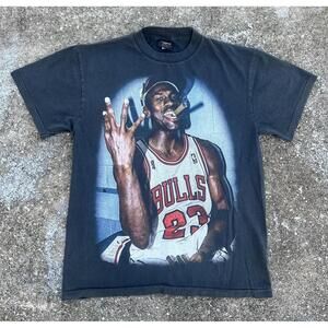 Michael Jordan Shirt Aop Double Sided Single Stitch Xl Reproduction Ds